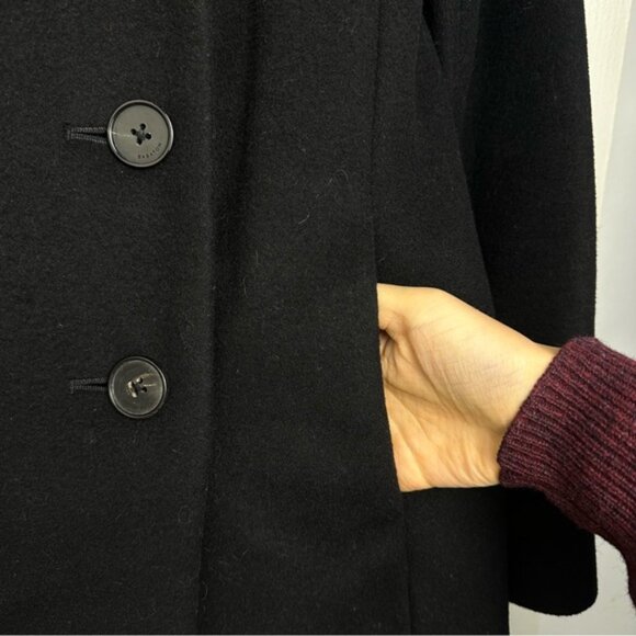Aritzia VIRGIN WOOL & CASHMERE Babaton Tarquin Black breasted coat jacket XXS - Picture 11 of 13